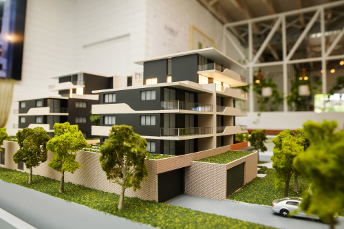 Residential + Retail scale model for Premier 3D