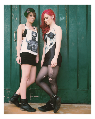 Jade + Keyah wearing Black Milk